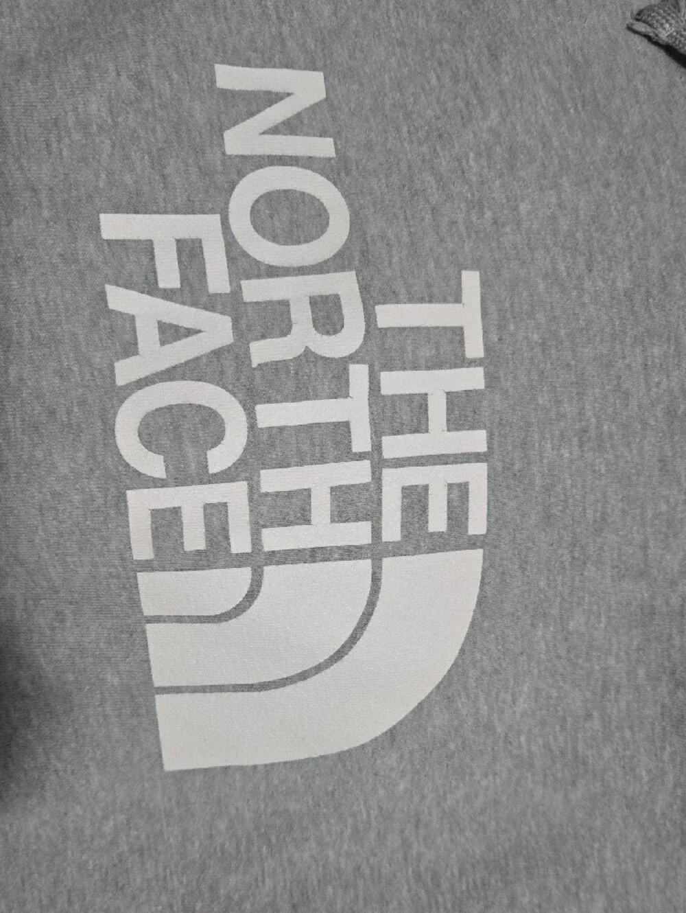 The North Face Grey Pullover Hoodie with White Logo